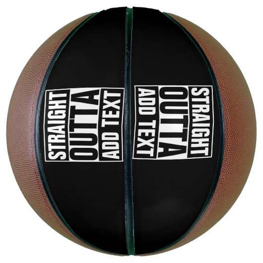 STRAKTE OUTTA - voeg hier jouw tekst/creëer eigen Mini Basketbal (Verticaal)