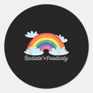 Stralen Positiviteit Geestelijk Bewustzijn Gezondh Ronde Sticker