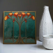 Stralend Amber Bloom Tegeltje