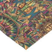 Stralend Blauwgroen "Levendig Historisch Embleem" Korte Tafelloper (Hoek)