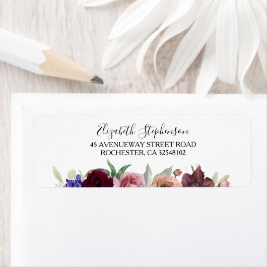  stralend bloeit bruiloft etiket (Insitu)