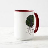 Stralend Bruin Afro Collage Vrouw Portret Ontwerp Mok (Voorkant rechts)