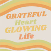 stralend dankbaar sticker (Voorkant)