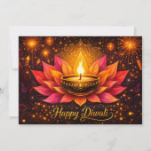 Stralend Diwali-feest Kaart (Voorkant)