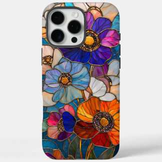 Stralend Glas in lood Bloemen Meesterwerk iPhone 16 Pro Max Hoesje