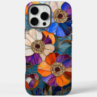 Stralend Glas in lood Bloemen Meesterwerk iPhone 16 Pro Max Hoesje