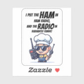 Stralend Grappige Ham Radio Operator Sticker (Vel)