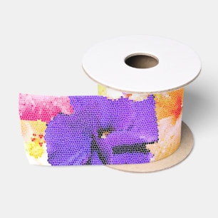 "Stralend in bloei: Hibiscus in glas in lood Lint