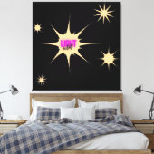 Stralend Licht – Moderne & Levendige Stijl Canvas Afdruk (Insitu (Slaapkamer))