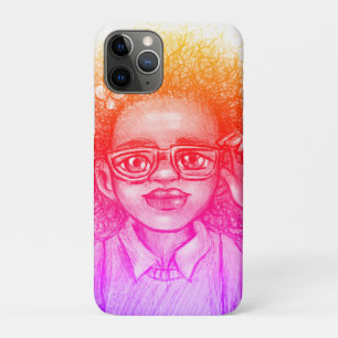 Stralend Meisje met Bril iPhone 11 Pro Hoesje