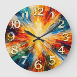 Stralend Moment — Expressieve Abstract Grote Klok