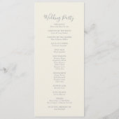 Stralend multikleurig wildbloemen-huwelijksprogram programma (Achterkant)