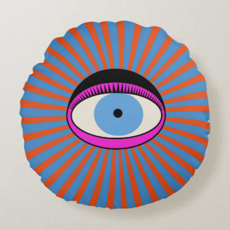 Stralend oog rond kussen