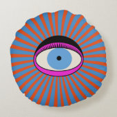 Stralend oog rond kussen (Achterkant)