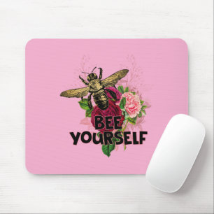 Stralend Roos & de Zachte Bij, Bee Yourself Muismat