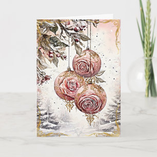 Stralend Yuletide Zegeningen Kaart