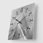 Stralend Zilver Modernistische Muur Klok (Hoek)