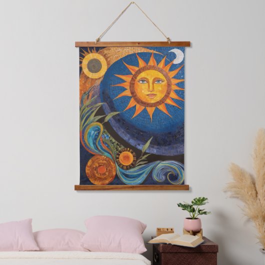 Stralend zonnemozaïek Levendig Celestial Hangend Wandkleed (Slaapkamer)