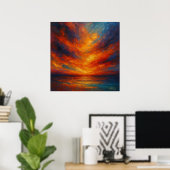 Stralende Abstracte Drift Poster (Thuiskantoor)