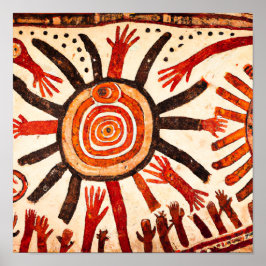 Stralende afkomst: De Zon Aanbidding Muurschilderi Poster