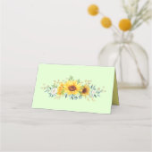 Stralende Aquarel Zonnebloemen Zomer Groen (Achterkant)