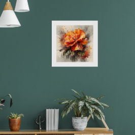 Stralende begonia bloei poster