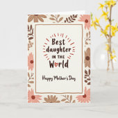 Stralende Beste Dochter Kaart (Gele Bloem)