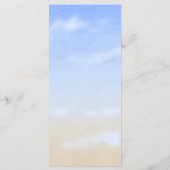 Stralende Blauwe Hemel Zomer Strand Wedding Menu (Achterkant)