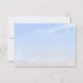 Stralende Blauwe Hemel Zomer Strand Wedding RSVP K Kaartje (Achterkant)