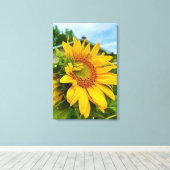 Stralende bloei verhelderend mijn dag 🌻 canvas afdruk (Insitu (Houten vloer))