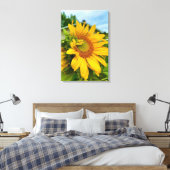 Stralende bloei verhelderend mijn dag 🌻 canvas afdruk (Insitu (Slaapkamer))