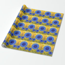 Stralende Bloemblad Serie – Korenbloem Cadeaupapier