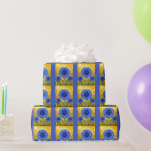 Stralende Bloemblad Serie – Korenbloem Cadeaupapier