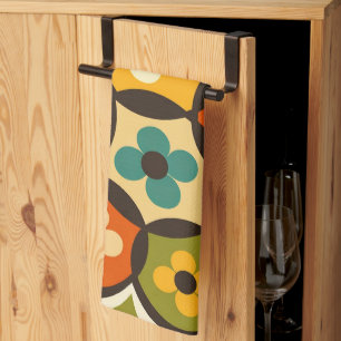 Stralende bloemcluster theedoek