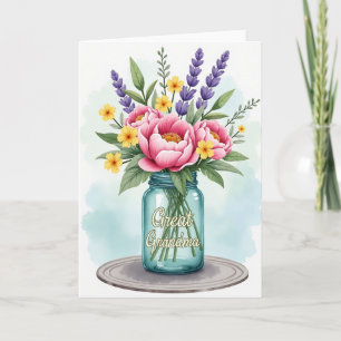 Stralende Bloemen Oma Kaart