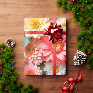 Stralende bloemengeschenkcompositie cadeaupapier