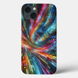 Stralende Digitale Glasvezel Snelheidsfoonhoes - L iPhone 13 Hoesje
