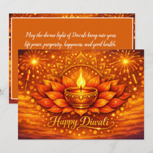 Stralende Diwali Zegeningen Kaart