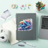 Stralende Dolfijn Kunst Sticker (iPad Cover)