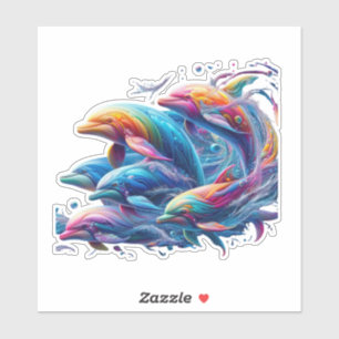 Stralende Dolfijn Kunst Sticker