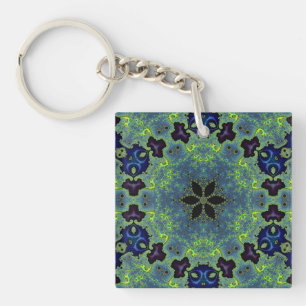 Stralende Fractale Symfonie Sleutelhanger