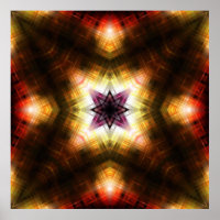 Stralende geometrische stervormige explosie met ab