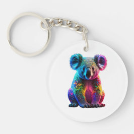 stralende gloeiende koala sleutelhanger