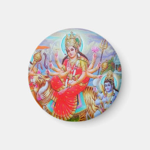 Stralende Godin Durga Ji Schilderij Magneet