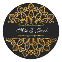 Stralende Gouden Mandala Stickers met Bloemrijke E