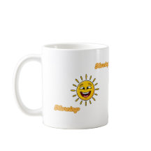 Stralende Gouden Zon Artistieke Grafische Mok