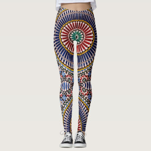 Stralende heldere spiraalvormige kunst leggings