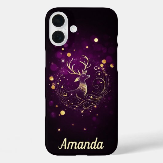 Stralende hert in goud Case-Mate iPhone case (Achterkant)