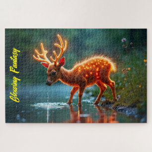 Stralende herten fauna watering hole forbs legpuzzel