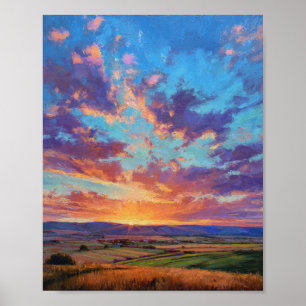 Stralende Horizon: Een Symfonie van Gouden Licht Poster